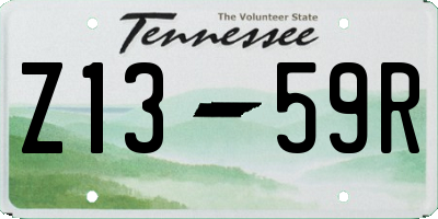 TN license plate Z1359R