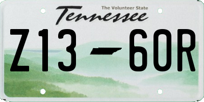 TN license plate Z1360R