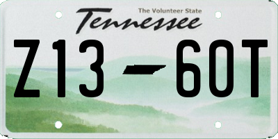 TN license plate Z1360T