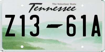 TN license plate Z1361A