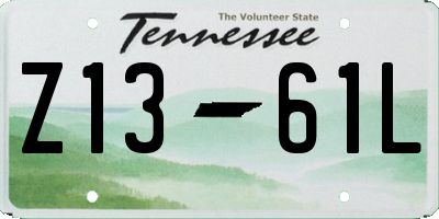 TN license plate Z1361L