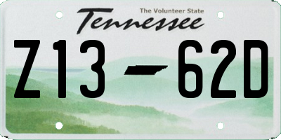 TN license plate Z1362D