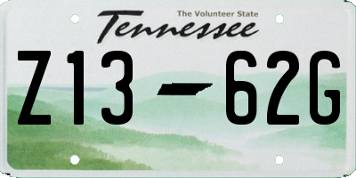 TN license plate Z1362G