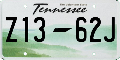 TN license plate Z1362J