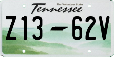 TN license plate Z1362V