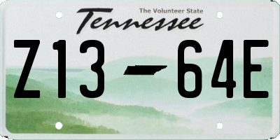 TN license plate Z1364E
