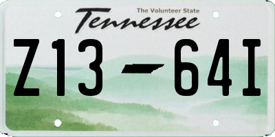 TN license plate Z1364I