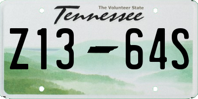 TN license plate Z1364S