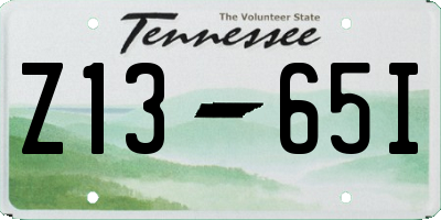 TN license plate Z1365I