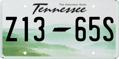 TN license plate Z1365S