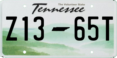 TN license plate Z1365T