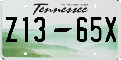 TN license plate Z1365X