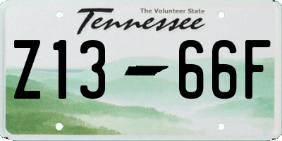 TN license plate Z1366F