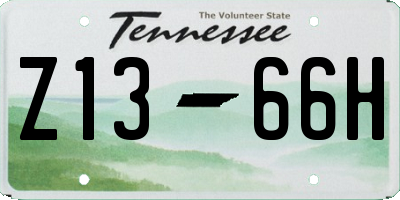 TN license plate Z1366H