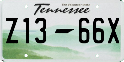 TN license plate Z1366X