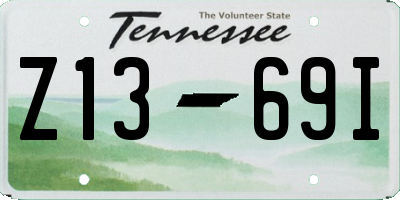 TN license plate Z1369I