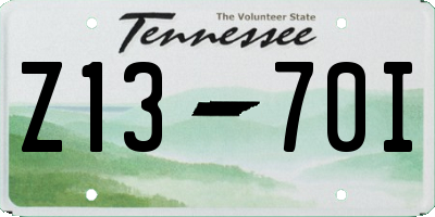 TN license plate Z1370I