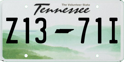 TN license plate Z1371I