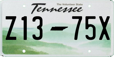 TN license plate Z1375X
