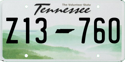TN license plate Z1376O
