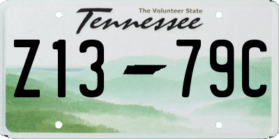 TN license plate Z1379C