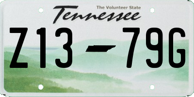 TN license plate Z1379G