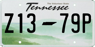 TN license plate Z1379P