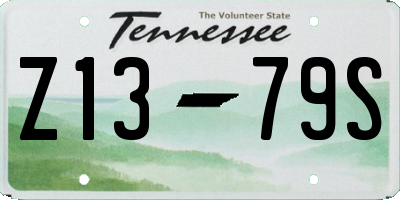TN license plate Z1379S