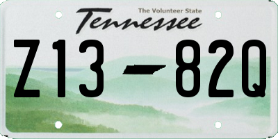 TN license plate Z1382Q