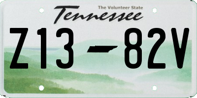 TN license plate Z1382V