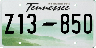 TN license plate Z1385O