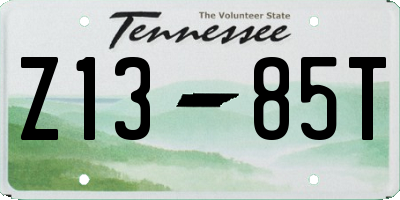 TN license plate Z1385T