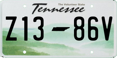 TN license plate Z1386V