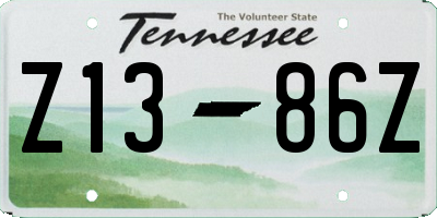 TN license plate Z1386Z