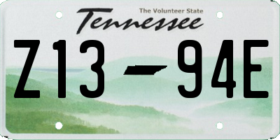 TN license plate Z1394E