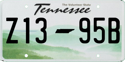 TN license plate Z1395B