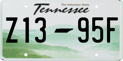 TN license plate Z1395F