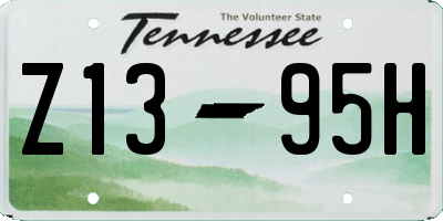TN license plate Z1395H