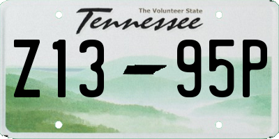 TN license plate Z1395P