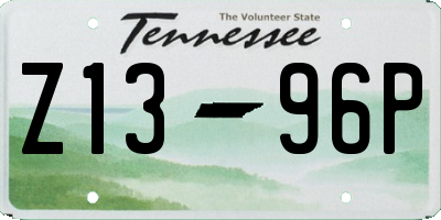 TN license plate Z1396P
