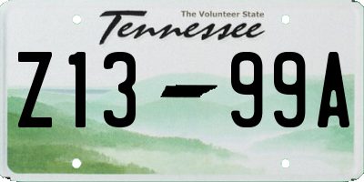 TN license plate Z1399A