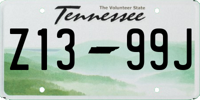 TN license plate Z1399J