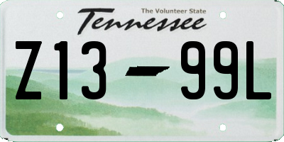TN license plate Z1399L