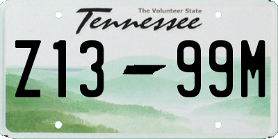 TN license plate Z1399M