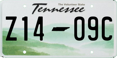 TN license plate Z1409C