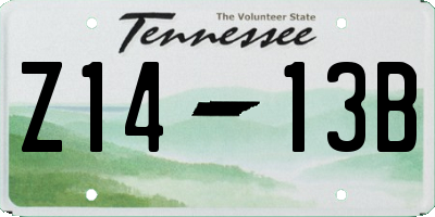 TN license plate Z1413B