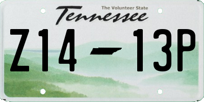 TN license plate Z1413P