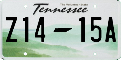 TN license plate Z1415A