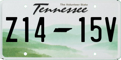 TN license plate Z1415V