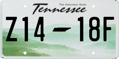 TN license plate Z1418F